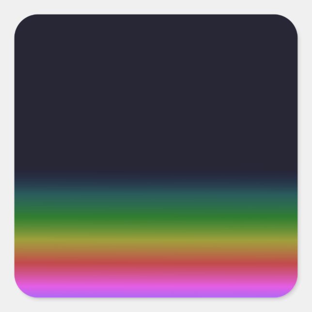 Pegatina Cuadrada Smooth Black Rainbow Background Gradient (Anverso)