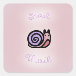 Pegatina Cuadrada Snail mail stickers 