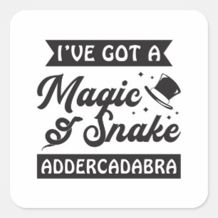 Pegatina Cuadrada Snakers Reptile Snakers Cobra Mascota Gift