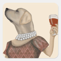 Snob de vino de Labrador amarillo