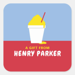 PEGATINA CUADRADA SNOBALL (RED)