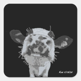 Pegatina Cuadrada Snoot Boop, Animal