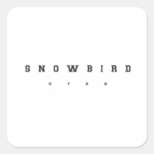 Pegatina Cuadrada Snowbird Utah