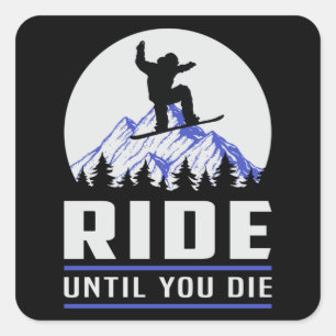 Pegatina Cuadrada Snowboard Snowboard Snowboard Snowboard Snowboard 