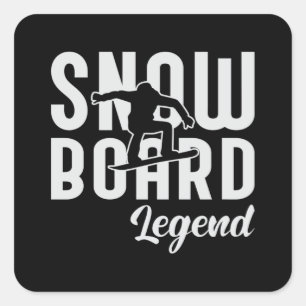 Pegatina Cuadrada Snowboard Snowboard Snowboard Snowboard Snowboarde