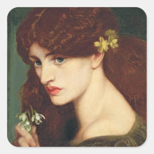 Pegatina Cuadrada Snowdrops, 1873 (aceite en lona)