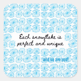 Pegatina Cuadrada Snowflake Sticker