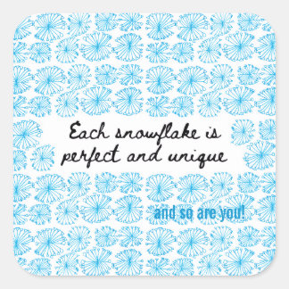 Pegatina Cuadrada Snowflake Sticker