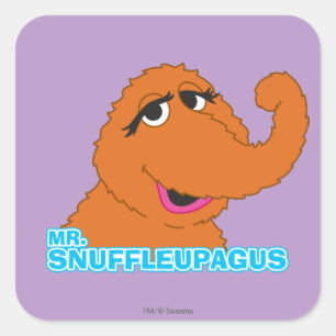 Pegatina Cuadrada Snuffleupagus Relajado