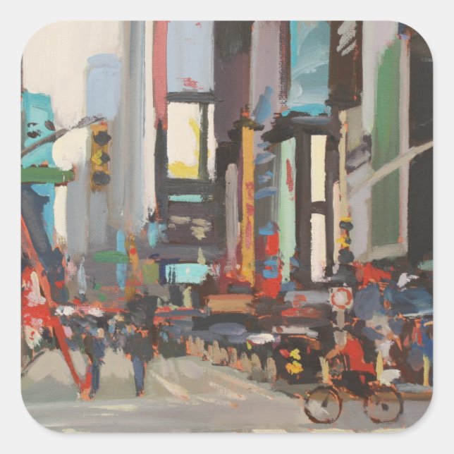 Pegatina Cuadrada Sobre Broadway 2012 (Anverso)