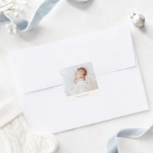 Sobre elegante de Navidad con foto familiar para f