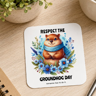 Pegatina Cuadrada ¿Sobrestimado? Acuarela que celebra el Día de la M