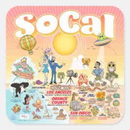 Pegatina Cuadrada SoCal