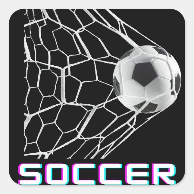 PEGATINA CUADRADA SOCCER (Anverso)