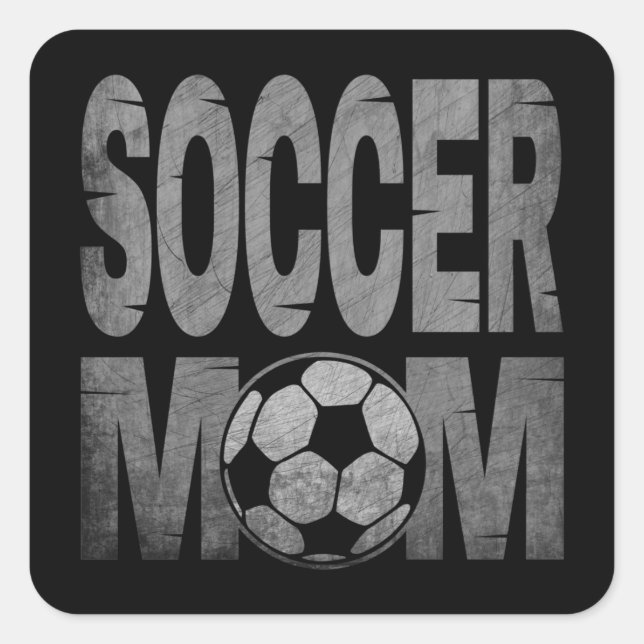 PEGATINA CUADRADA SOCCER MOM (Anverso)