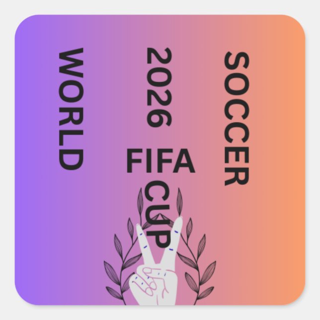 PEGATINA CUADRADA SOCCER WORLD CUP 2026 (Anverso)