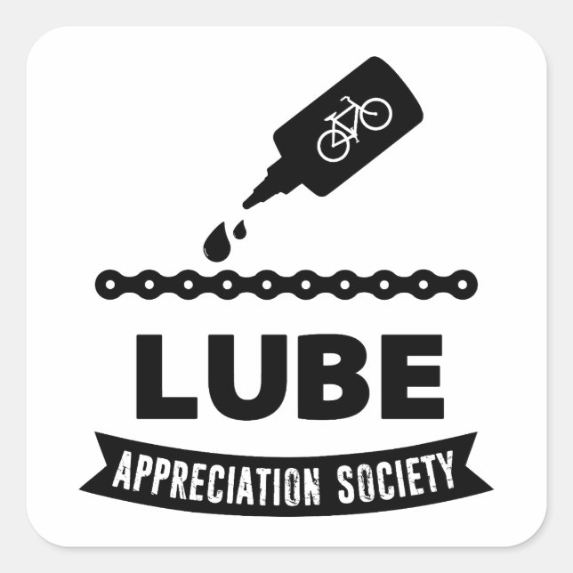 Pegatina Cuadrada Sociedad de Apreciación Lube Ciclismo (Anverso)
