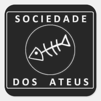 Pegatina Cuadrada Sociedade Dos Ateus