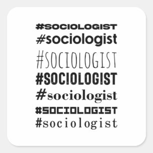 Pegatina Cuadrada Sociólogo