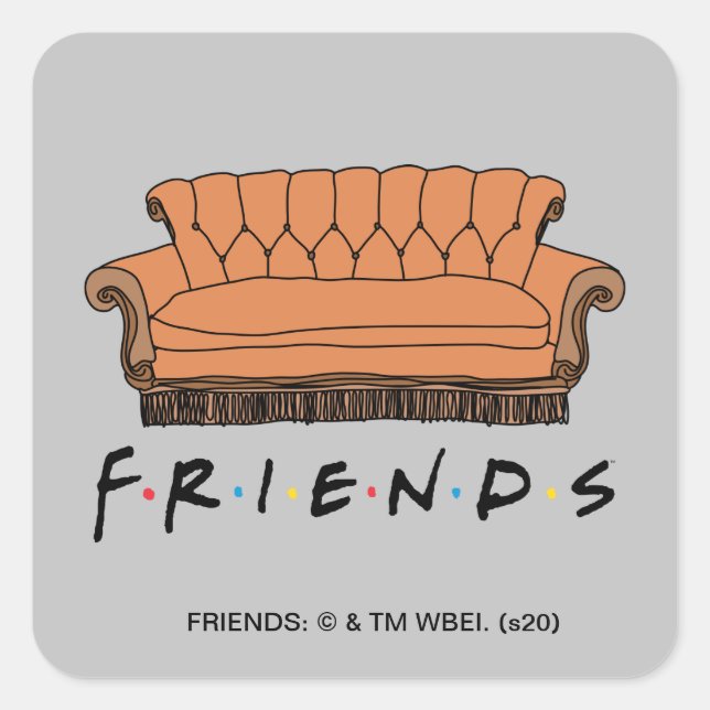 Pegatina Cuadrada Sofá de FRIENDS™ (Anverso)