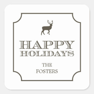 Pegatina Cuadrada Sofisticados Pegatinas de regalo de vacaciones de 