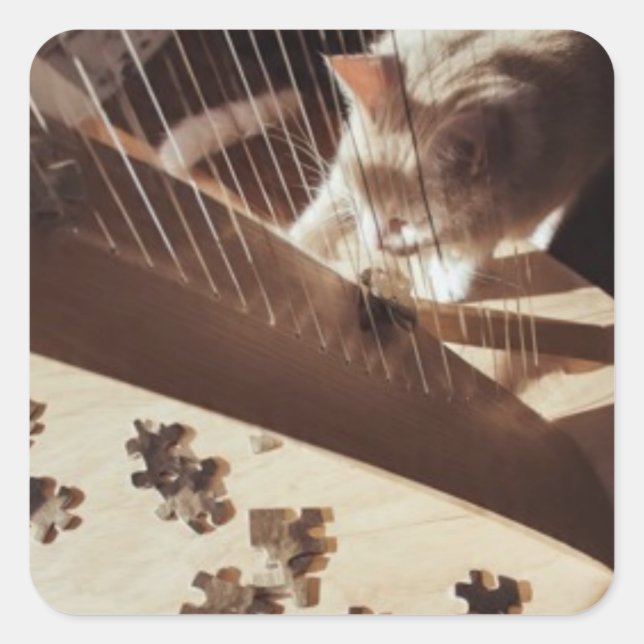 Pegatina Cuadrada Soft Curiosity (Anverso)