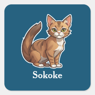 Pegatina Cuadrada Sokoke