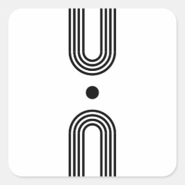 Pegatina Cuadrada Sol celestial boho