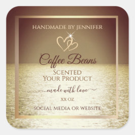 Pegatina Cuadrada Sol de bonito sobre las etiquetas de productos Oce