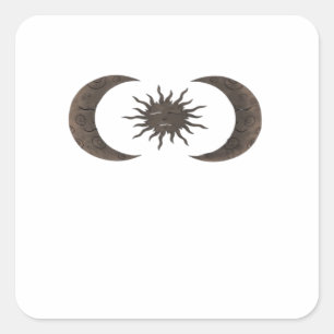 Pegatina Cuadrada Sol y Lunas Whimsigoth