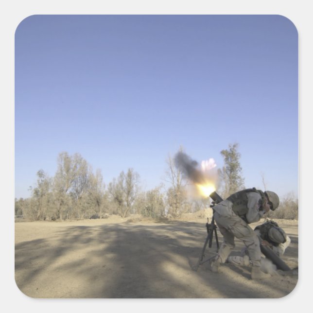 Pegatina Cuadrada soldados 2 (Anverso)