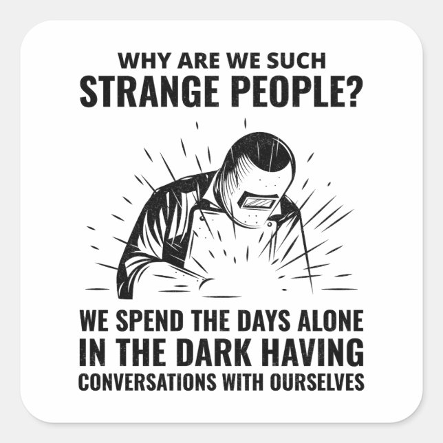 Pegatina Cuadrada Soldadura soldadura soldadura soldadura Metalizado (Anverso)