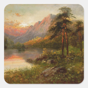 Pegatina Cuadrada Soledad de la montaña
