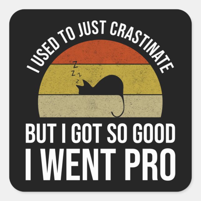 Pegatina Cuadrada Solía Crastinar (Anverso)