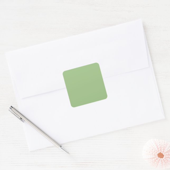 Pegatina Cuadrada Solid Sage Green Square Stickers (Sobre)