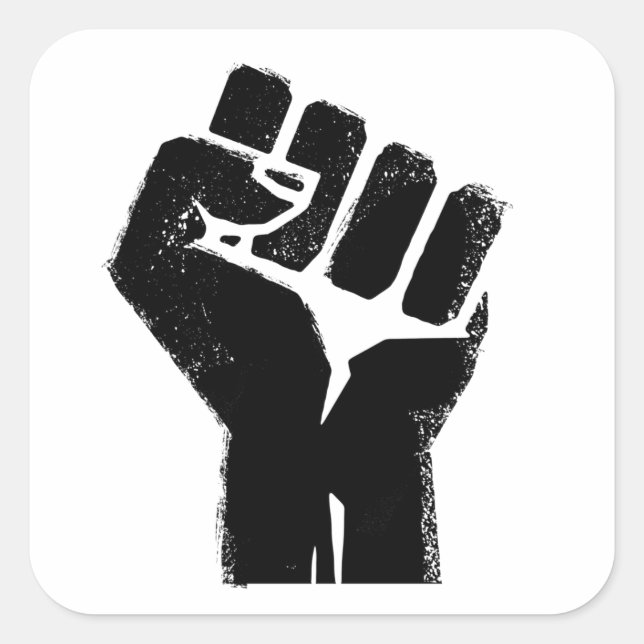 Pegatina Cuadrada Solidaridad racial (Anverso)