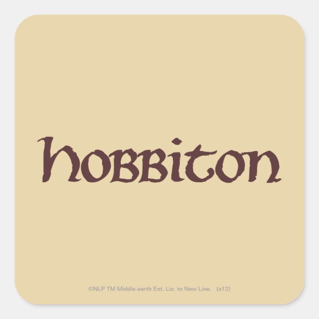 Pegatina Cuadrada Sólido de HOBBITON™ (Anverso)