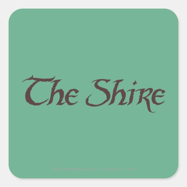 Pegatina Cuadrada Sólido del nombre SHIRE™ (Anverso)