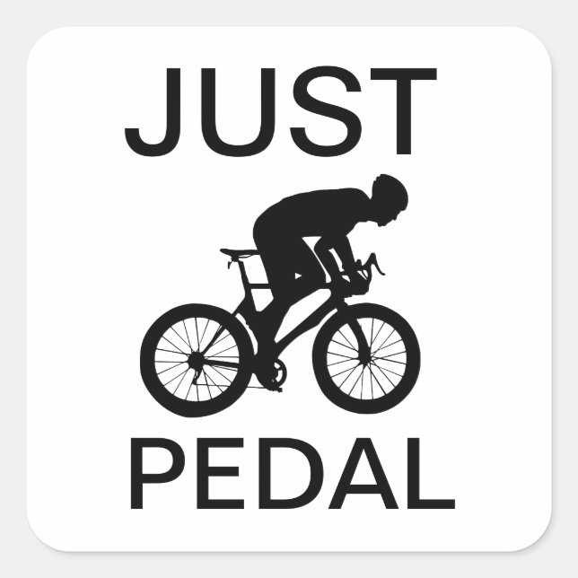 Pegatina Cuadrada Sólo Pedal (Anverso)