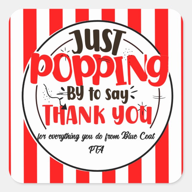 Pegatina Cuadrada sólo salta a la luz para agradecer a los voluntari (Anverso)