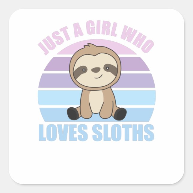 Pegatina Cuadrada Sólo un Chica que ama la cosecha de animales de la (Anverso)