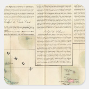 Pegatina Cuadrada Solomon Island Oceanía ningunos 33