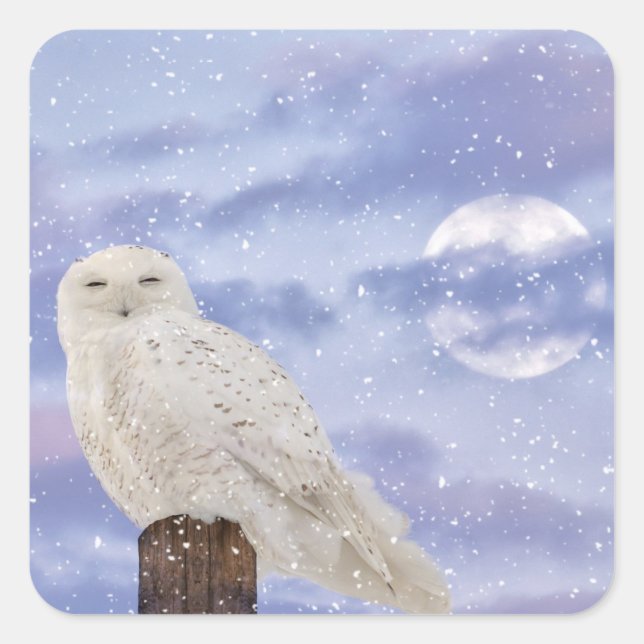 Pegatina Cuadrada Solsticio de invierno (Anverso)