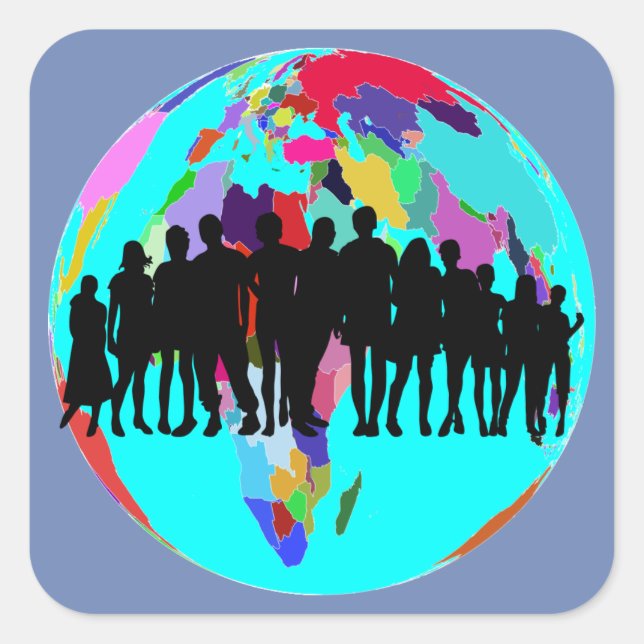 PEGATINA CUADRADA SOMOS FAMILIA (Anverso)