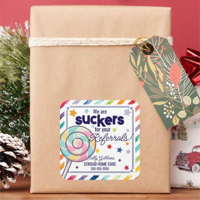 Pegatina Cuadrada Somos un sucesor para sus remisiones - Divertido L (Vacaciones)