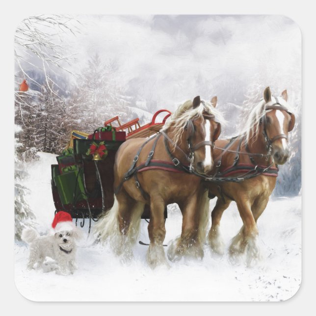 Pegatina Cuadrada Son Navidades (Anverso)