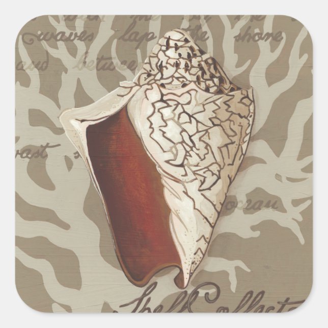 Pegatina Cuadrada Soneto costero IV (Anverso)