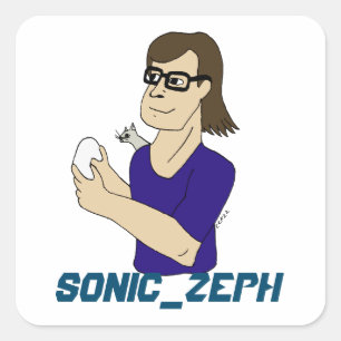 Pegatina Cuadrada Sonic_Zeph
