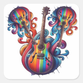 Pegatina Cuadrada Sonido de goteo