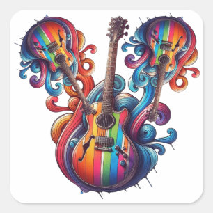 Pegatina Cuadrada Sonido de goteo